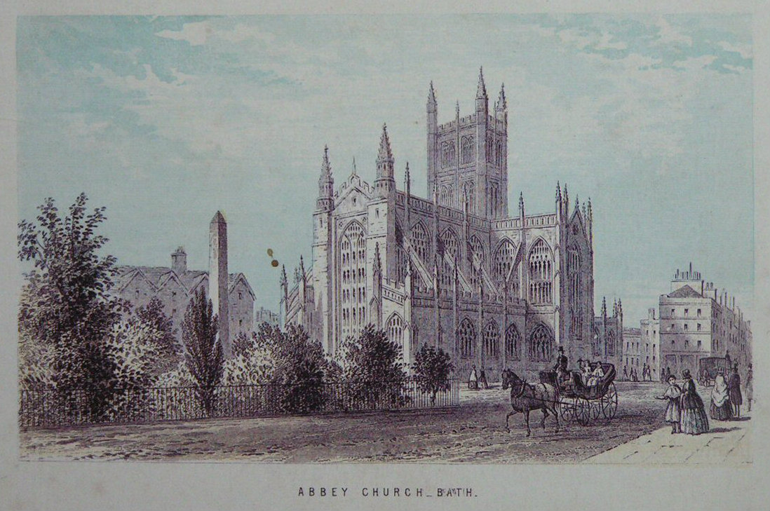 Chromo-lithograph - Abbey Church - Bath. - T